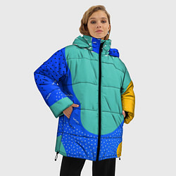 Куртка зимняя женская Geometry collor, цвет: 3D-светло-серый — фото 2