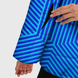 Куртка зимняя женская Blue geometry линии, цвет: 3D-черный — фото 2