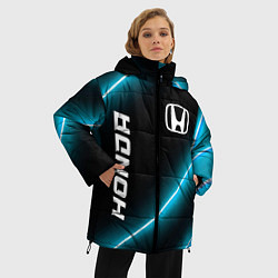 Куртка зимняя женская Honda неоновые лампы, цвет: 3D-черный — фото 2