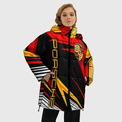 Куртка зимняя женская ПОРШЕ - RED SPORT, цвет: 3D-черный — фото 2