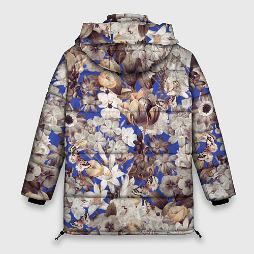 Женская зимняя куртка Цветы Синего Сада / 3D-Красный – фото 2