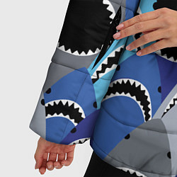 Куртка зимняя женская Пасть акулы - паттерн, цвет: 3D-красный — фото 2