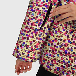 Куртка зимняя женская Цветное конфетти, цвет: 3D-красный — фото 2