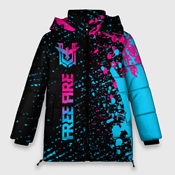 Женская зимняя куртка Free Fire - neon gradient: по-вертикали