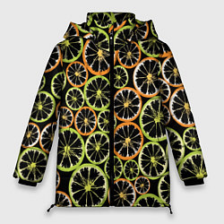 Куртка зимняя женская Цитрусовый микс, цвет: 3D-черный