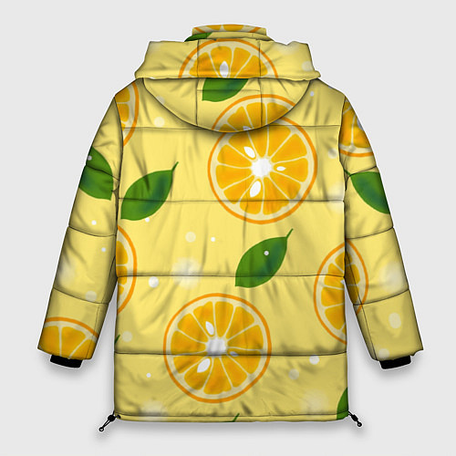 Женская зимняя куртка Сочные апельсины в разрезе / 3D-Красный – фото 2