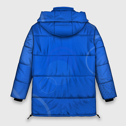 Женская зимняя куртка Tottenham hotspur Голубая абстракция / 3D-Красный – фото 2