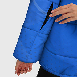 Куртка зимняя женская Tottenham hotspur Голубая абстракция, цвет: 3D-красный — фото 2
