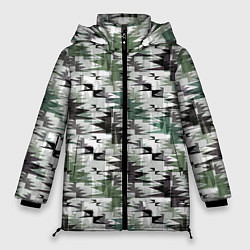 Куртка зимняя женская Абстрактный камуфляжный светлый, цвет: 3D-светло-серый
