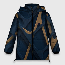 Куртка зимняя женская Абстрактный фон сетка, цвет: 3D-черный