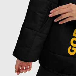 Куртка зимняя женская God of War - gold gradient: по-вертикали, цвет: 3D-черный — фото 2