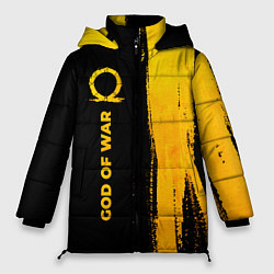 Женская зимняя куртка God of War - gold gradient: по-вертикали