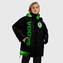 Куртка зимняя женская Skoda Sport Абстракция, цвет: 3D-черный — фото 2