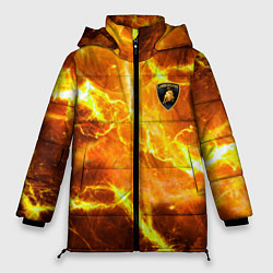 Куртка зимняя женская Lamborghini - яркие молнии, цвет: 3D-светло-серый