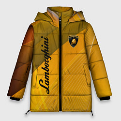 Куртка зимняя женская Lamborghini - абстракция, цвет: 3D-красный