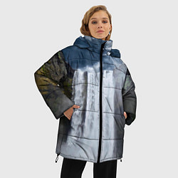 Куртка зимняя женская Водопад Скогафосс, цвет: 3D-красный — фото 2