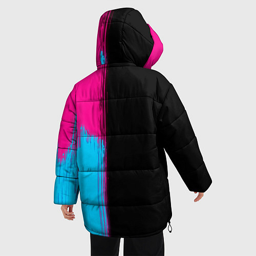 Женская зимняя куртка Lazio - neon gradient: по-вертикали / 3D-Черный – фото 4