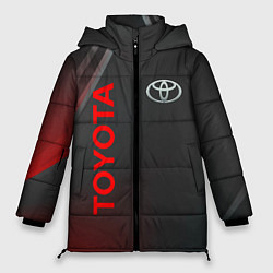 Куртка зимняя женская Тойота - Абстракция, цвет: 3D-красный