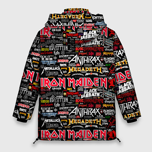 Женская зимняя куртка Popular music artists of rock bands / 3D-Красный – фото 2