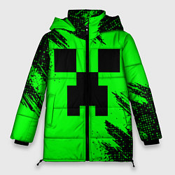 Куртка зимняя женская Minecraft squares, цвет: 3D-красный