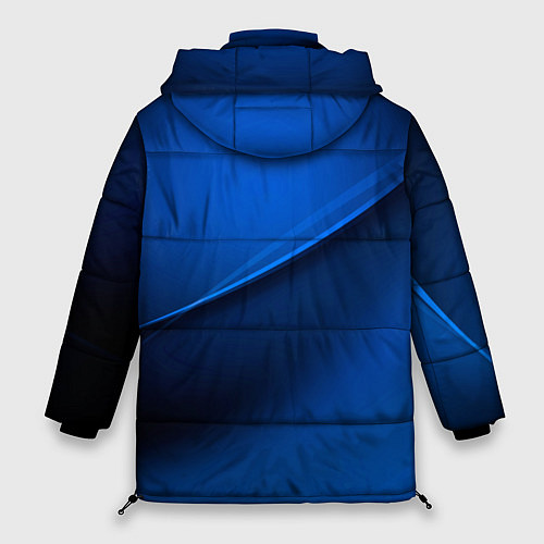 Женская зимняя куртка Ford - синяя абстракция / 3D-Красный – фото 2