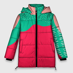 Женская зимняя куртка Красочные пятна - абстракция
