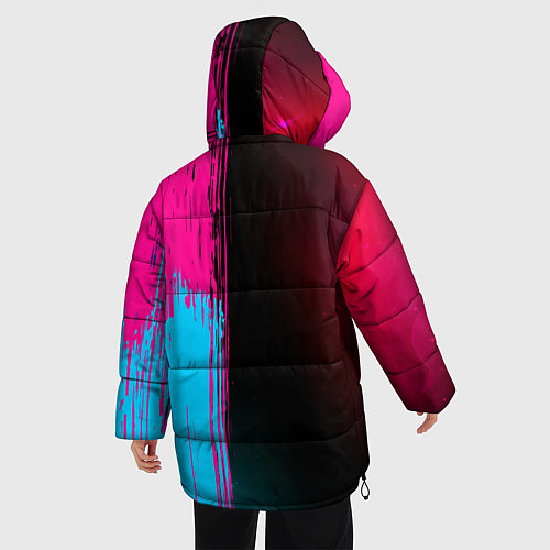 Женская зимняя куртка Fiat - neon gradient: по-вертикали / 3D-Черный – фото 4