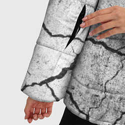 Куртка зимняя женская Джиу-Джитсу : Потресканная земля, цвет: 3D-светло-серый — фото 2