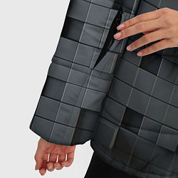 Куртка зимняя женская Пиксельный объёмный паттерн, цвет: 3D-черный — фото 2