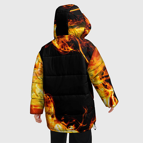 Женская зимняя куртка Nirvana и пылающий огонь / 3D-Черный – фото 4