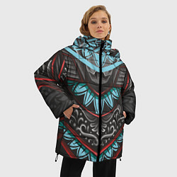 Куртка зимняя женская Узорчатые узоры, цвет: 3D-светло-серый — фото 2