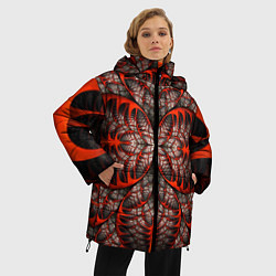 Куртка зимняя женская Готический узор, цвет: 3D-красный — фото 2
