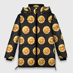 Женская зимняя куртка Апельсин Паттерн - Черная версия
