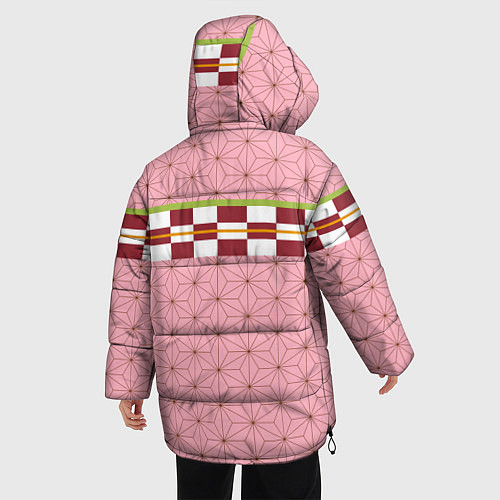 Женская зимняя куртка Кимоно Незуко / 3D-Черный – фото 4