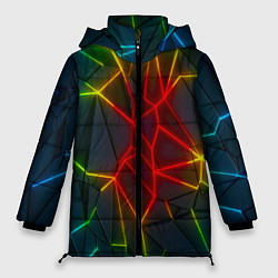 Куртка зимняя женская Семицветный перелив, цвет: 3D-черный