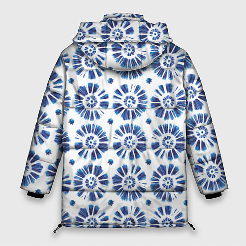 Женская зимняя куртка Тай-дай гжель / 3D-Светло-серый – фото 2