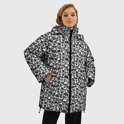 Куртка зимняя женская Череп со скулами, цвет: 3D-черный — фото 2