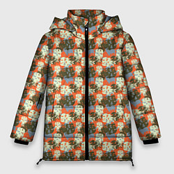 Куртка зимняя женская Череп граффити, цвет: 3D-черный