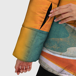 Куртка зимняя женская Закат на побережье минимализм, цвет: 3D-светло-серый — фото 2