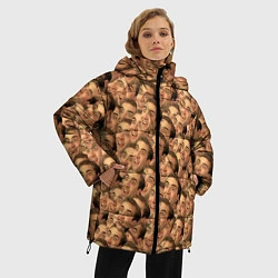 Куртка зимняя женская Николас Кейдж мем, цвет: 3D-светло-серый — фото 2