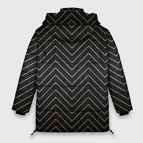 Женская зимняя куртка Black gold - Линии / 3D-Светло-серый – фото 2