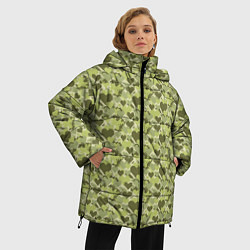 Куртка зимняя женская Милитари сердце пиксель, цвет: 3D-черный — фото 2