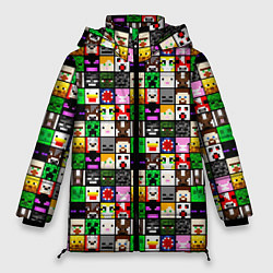Женская зимняя куртка Minecraft characters