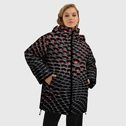 Куртка зимняя женская Imitation snake skin - pattern, цвет: 3D-светло-серый — фото 2