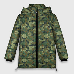 Куртка зимняя женская Милитари звезда мини, цвет: 3D-светло-серый