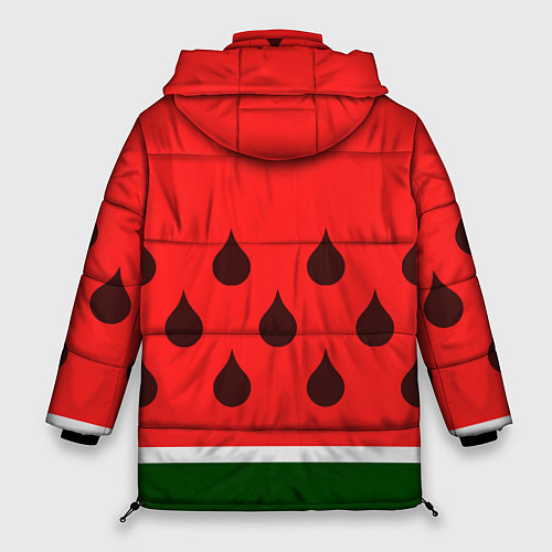 Женская зимняя куртка Сочный летний арбуз / 3D-Красный – фото 2