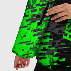 Куртка зимняя женская Билли Айлиш зелёная краска, цвет: 3D-красный — фото 2