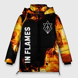 Куртка зимняя женская In Flames и пылающий огонь, цвет: 3D-черный