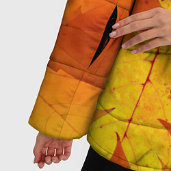 Куртка зимняя женская Осенние золотые листья, цвет: 3D-красный — фото 2