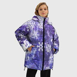 Куртка зимняя женская Снежный космос, цвет: 3D-красный — фото 2